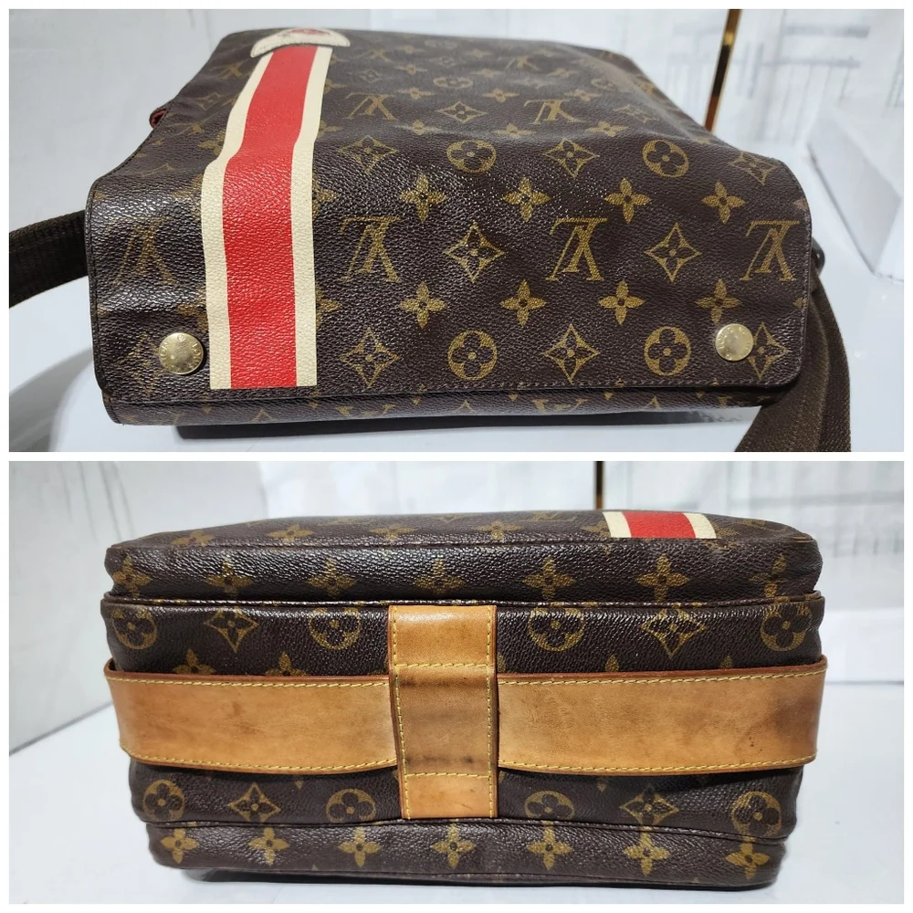 LOUIS VUITTON Monogram Canvas Naviglio Messenger/Crossbody Bag Brown